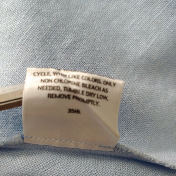 Eileen Fisher Ice Blue Irish Linen Shift Dress Lagom Cottage Lagonlook L - Picture 13 of 13